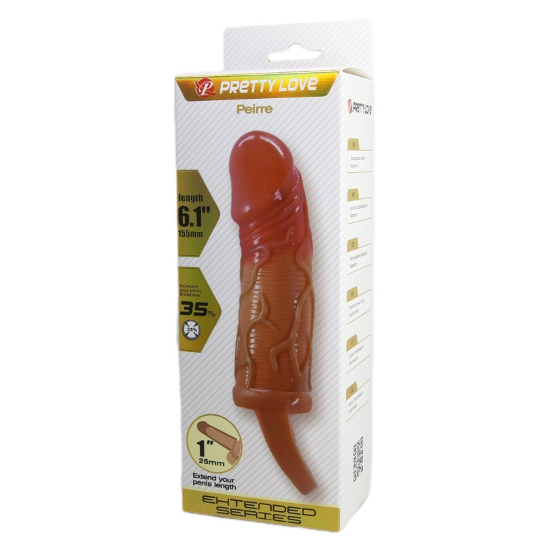 Увеличивающая насадка на пенис с подхватом 026211-2